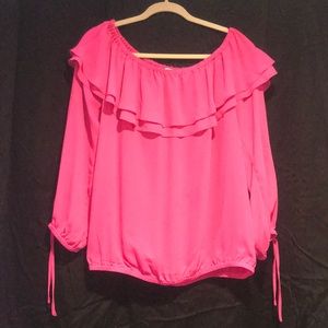 MK Pink Off the Shoulder Top